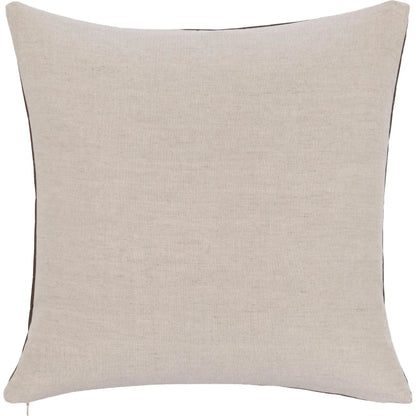 Seston Genuine Leather Throw Pillow by Villa by Classic Home in brown. Made from 100% leather, 50% cotton, 50% linen solid back in a unique style.