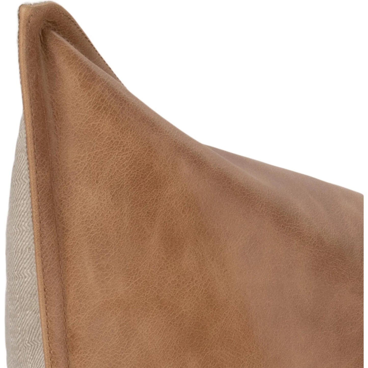 011 SI-2533299 | Closeup | Cheyenne Genuine Leather Throw Pillow by Villa by Classic Home. Made from 100% leather in a unique style.