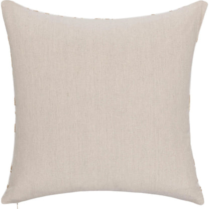 Drift Cotton Throw Pillow by Villa by Classic Home in ivory. Made from 100% cotton, 50% cotton, 50% linen solid back in a unique style.