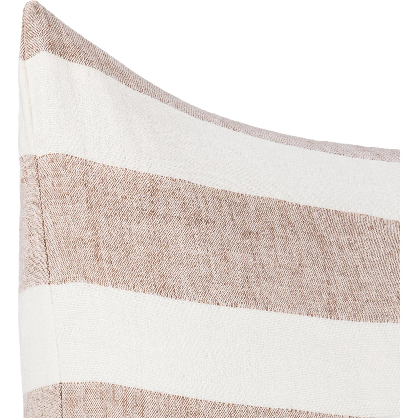 007 SI-2533441 | Closeup | Eleanor Belgian Flax Linen Throw Pillow by Villa by Classic Home in ivory. Made from 100% belgian flax linen in a unique style.