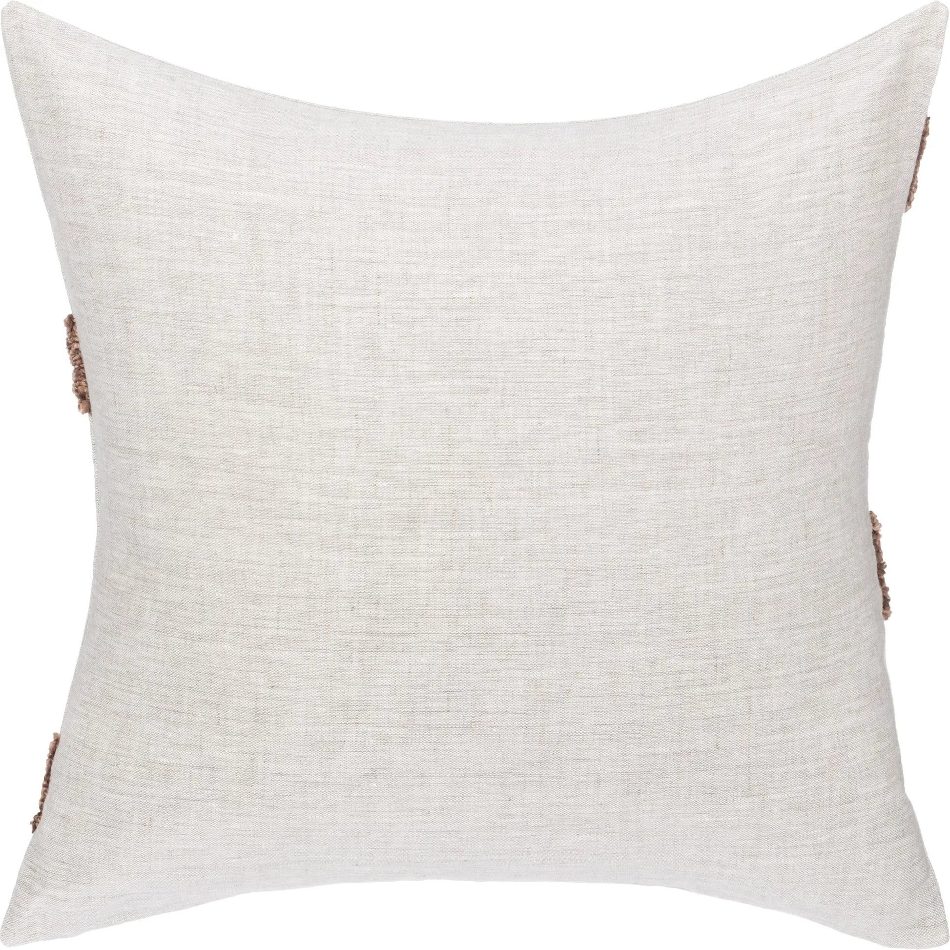 Essay Linen Blend Throw Pillow by Villa by Classic Home in brown. Made from 100% linen, solid back in a unique style.