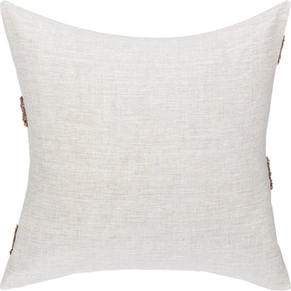 Essay Linen Blend Throw Pillow by Villa by Classic Home in brown. Made from 100% linen, solid back in a unique style.