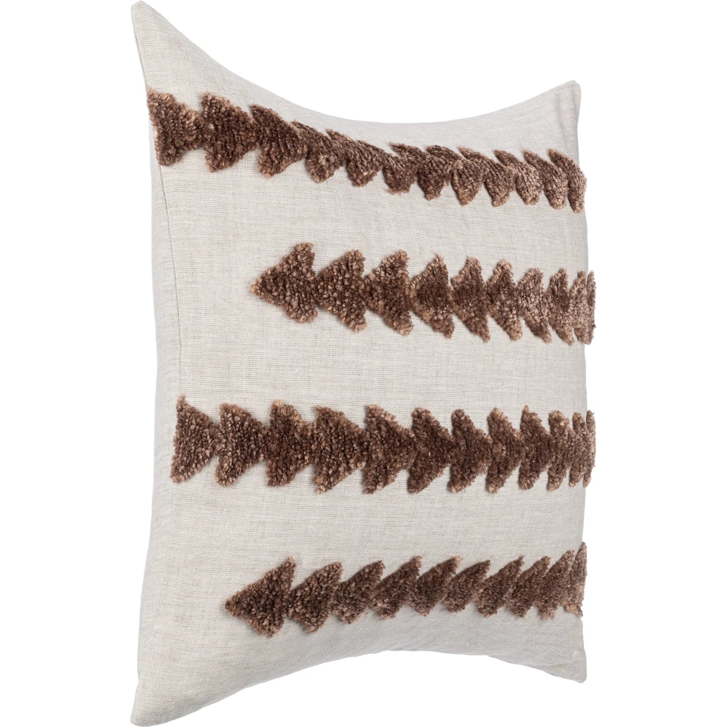 001 SI-2533467 | Primary Silo | Essay Linen Blend Throw Pillow by Villa by Classic Home in brown. Made from 100% linen, solid back in a unique style.