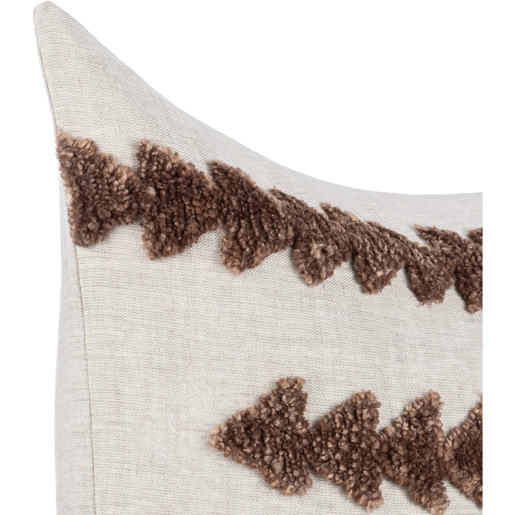 Essay Linen Blend Throw Pillow by Villa by Classic Home in brown. Made from 100% linen, solid back in a unique style.