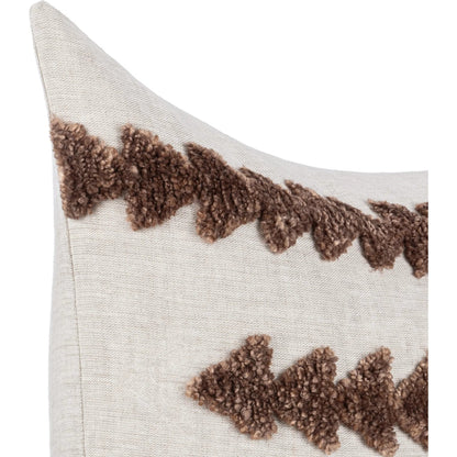 Essay Linen Blend Throw Pillow by Villa by Classic Home in brown. Made from 100% linen, solid back in a unique style.