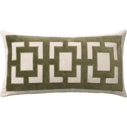 Corbin Cotton Blend Throw Pillow by Villa by Classic Home. Made from 50% cotton, 50% linen, cotton velvet applique in a unique style.