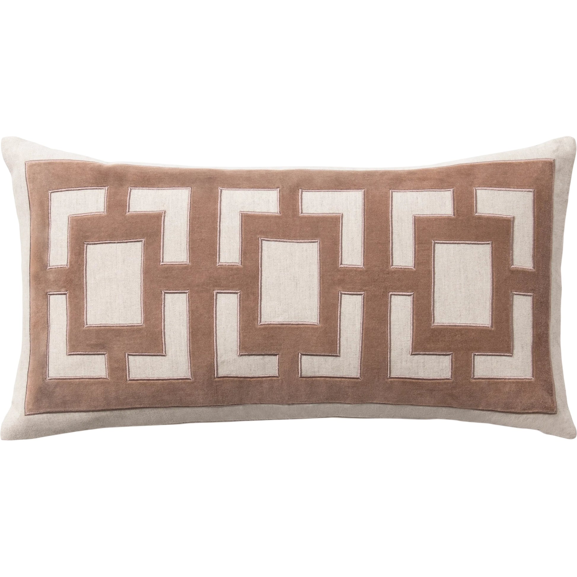Corbin Cotton Blend Throw Pillow by Villa by Classic Home. Made from 50% cotton, 50% linen, cotton velvet applique in a unique style.