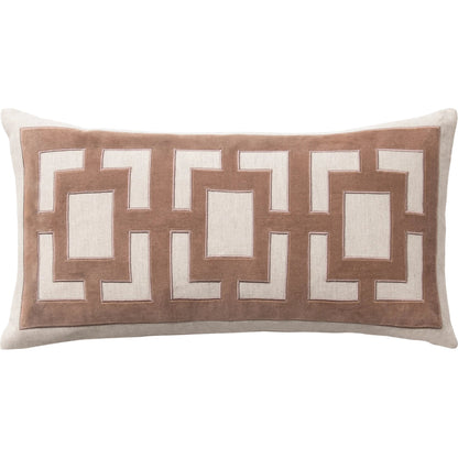 Corbin Cotton Blend Throw Pillow by Villa by Classic Home. Made from 50% cotton, 50% linen, cotton velvet applique in a unique style.