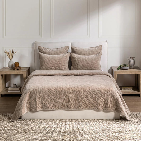 Elms Velvet Cotton Blend Quilt by Villa by Classic Home. Made from 80% cotton, 20% polyester in a unique style.