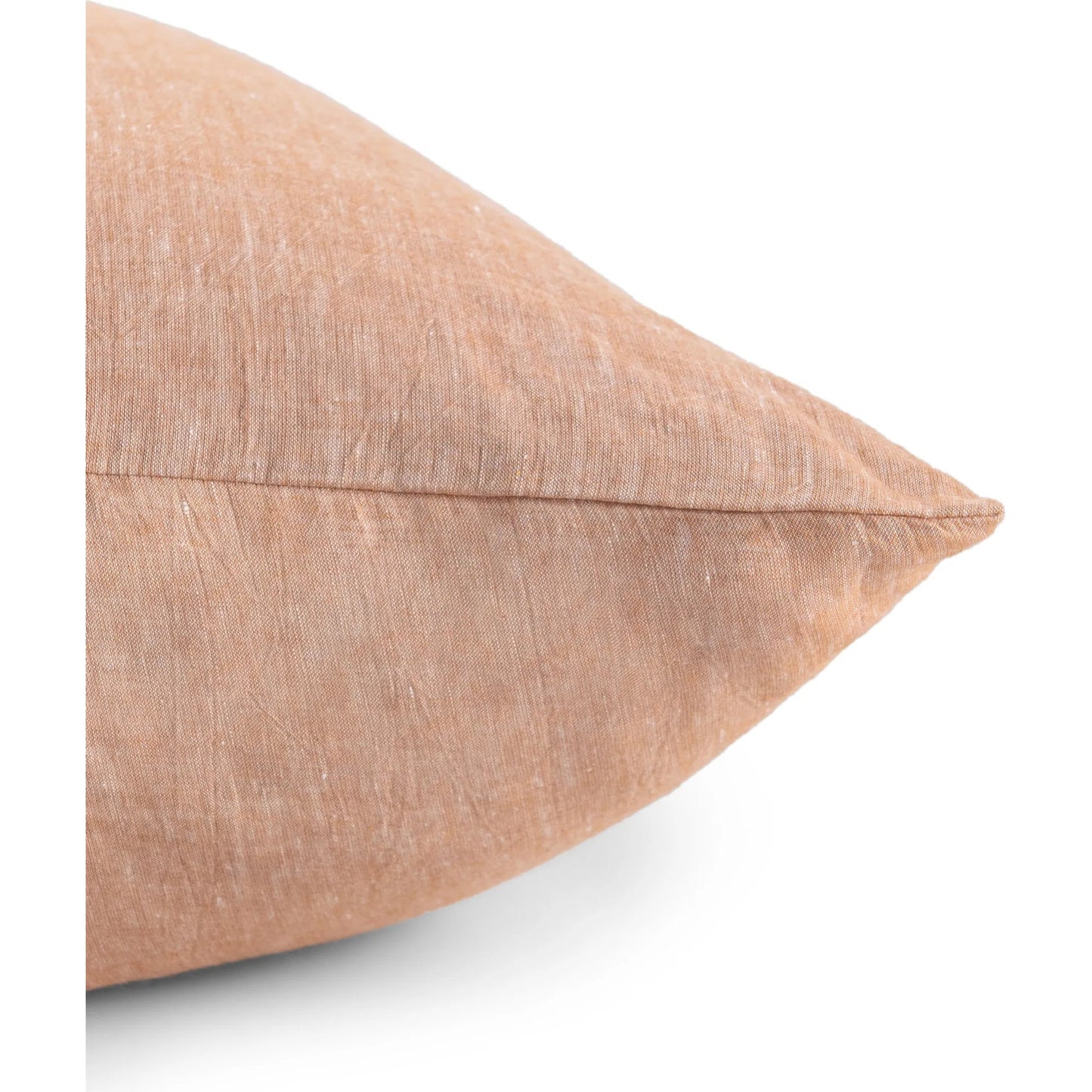 007 SI-2537943 | Closeup | Jayson Clay Linen Cashmere Throw Pillow by Villa by Classic Home in clay. Made from 70% linen, 25% cotton, 5% cashmere in a unique style.