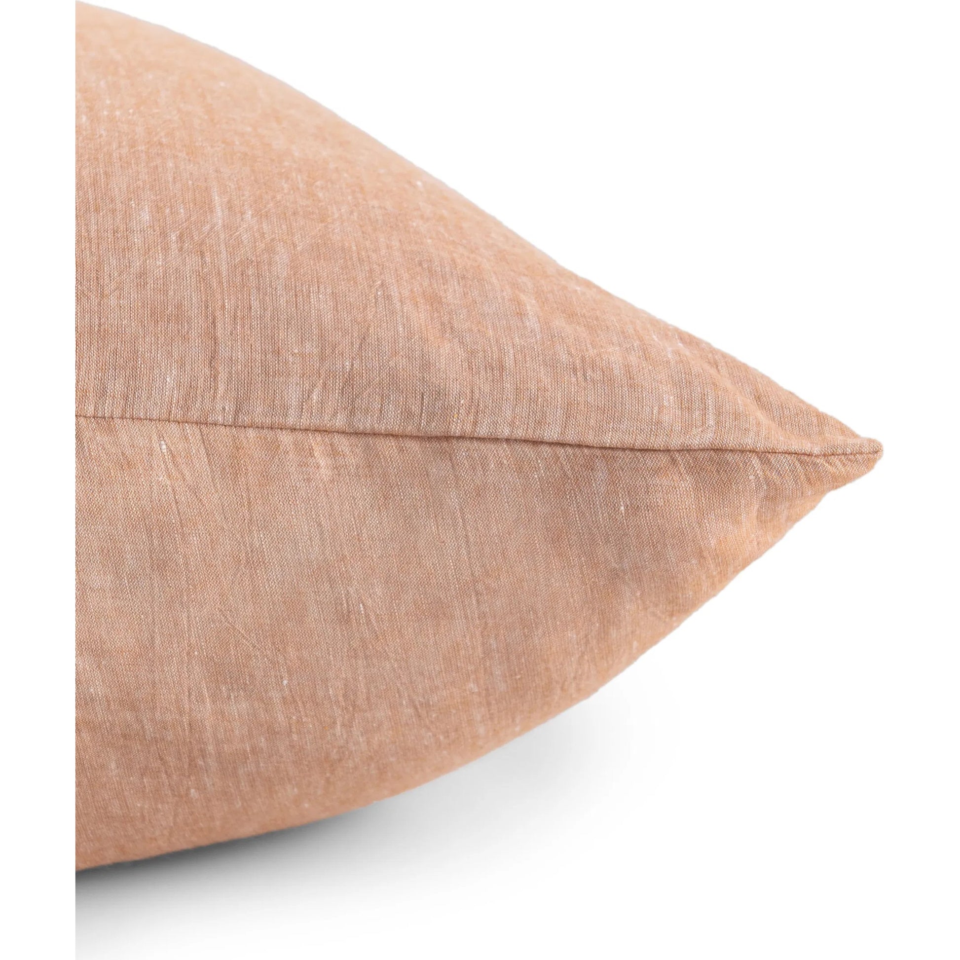 Jayson Clay Linen Cashmere Throw Pillow by Villa by Classic Home in clay. Made from 70% linen, 25% cotton, 5% cashmere in a unique style.