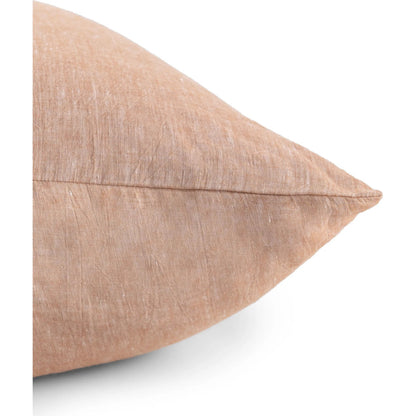 Jayson Clay Linen Cashmere Throw Pillow by Villa by Classic Home in clay. Made from 70% linen, 25% cotton, 5% cashmere in a unique style.
