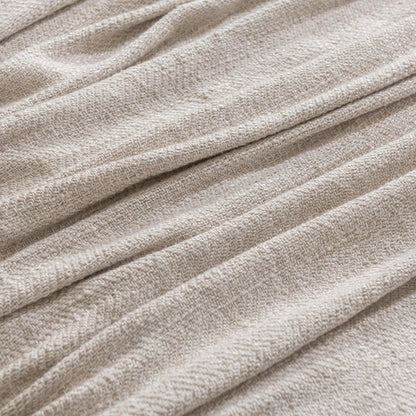 Avani Linen Blend Blanket by Villa by Classic Home in natural. Made from 80% viscose, 20% linen in a unique style.