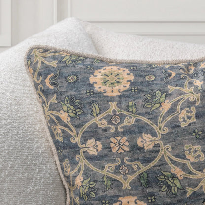 Ira Linen Throw Pillow by Villa by Classic Home in blue sea multi. Made from 100% linen in a unique style.