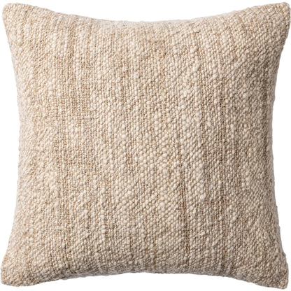 Jai Linen Blend Throw Pillow by Villa by Classic Home in natural. Made from 50% linen, 50% wool in a unique style.