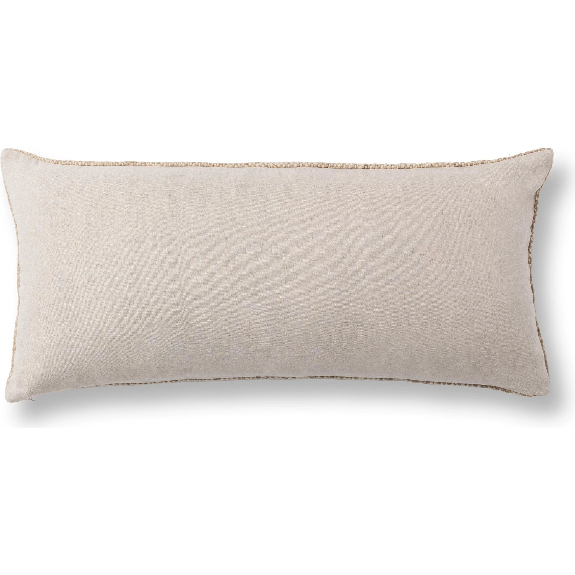 Jai Linen Blend Throw Pillow by Villa by Classic Home in natural. Made from 50% linen, 50% wool in a unique style.