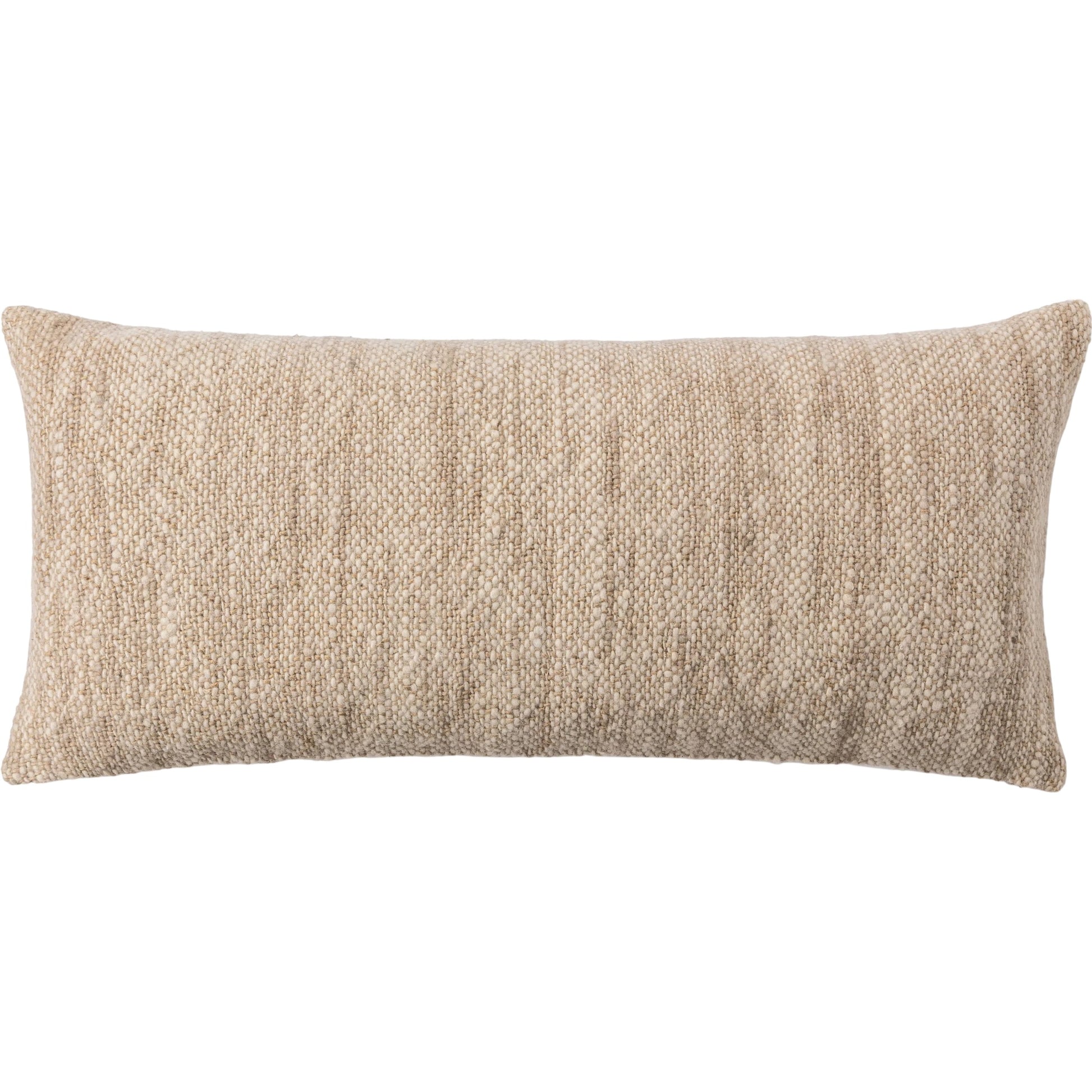 Jai Linen Blend Throw Pillow by Villa by Classic Home in natural. Made from 50% linen, 50% wool in a unique style.