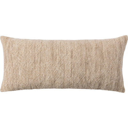 Jai Linen Blend Throw Pillow by Villa by Classic Home in natural. Made from 50% linen, 50% wool in a unique style.