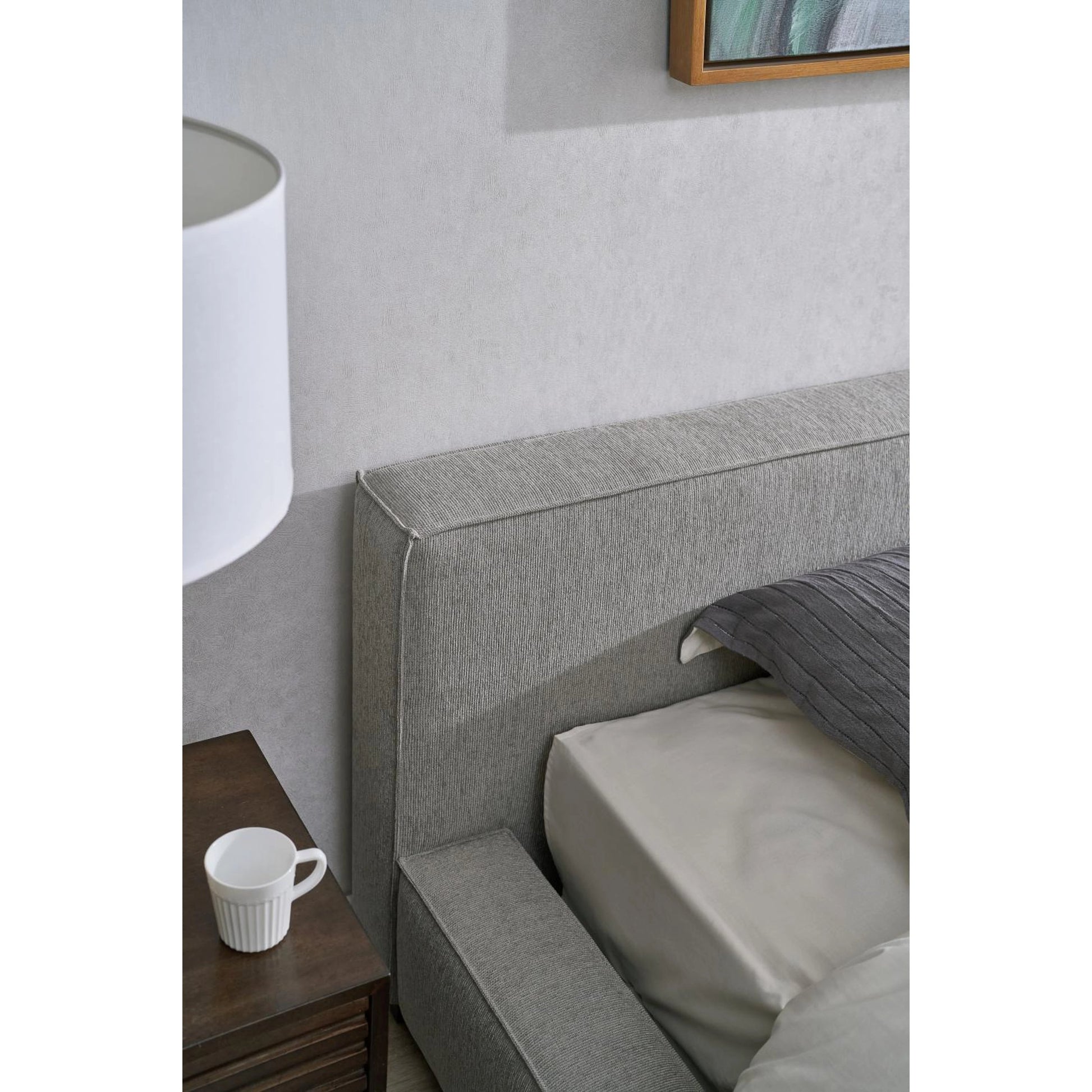 Zest Wide Upholstered Bed by Zest. Made from rubberwood, fabric in a modern style.