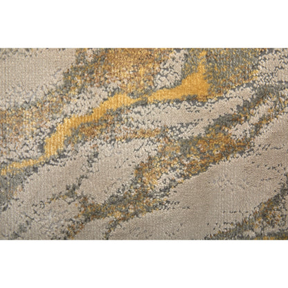 Brixton Rug - 3602F by Feizy in gold, ivory, gray. Made from polypropylene, polyester in a unique style.