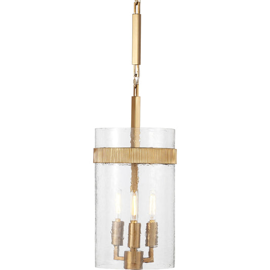Sudeley Pendant by Currey and Company in clear, satin brass. Made from glass, metal in a transitional style.
