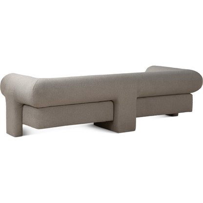 Augustine Sofa by World Interiors in gray. Made from birch wood metal bouclet fabric, polyester, acrylic blend in a transitional style.