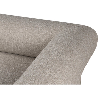 Augustine Sofa by World Interiors in gray. Made from birch wood metal bouclet fabric, polyester, acrylic blend in a transitional style.