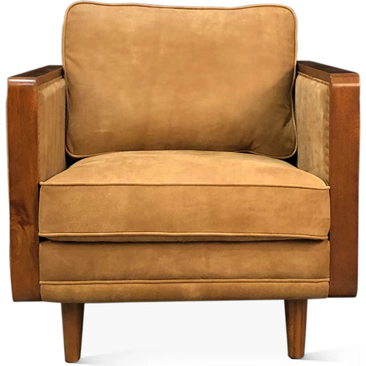 Victoria Chair by World Interiors in tan and outback tan. Made from italian leather, plywood, pine wood, foam in a unique style.