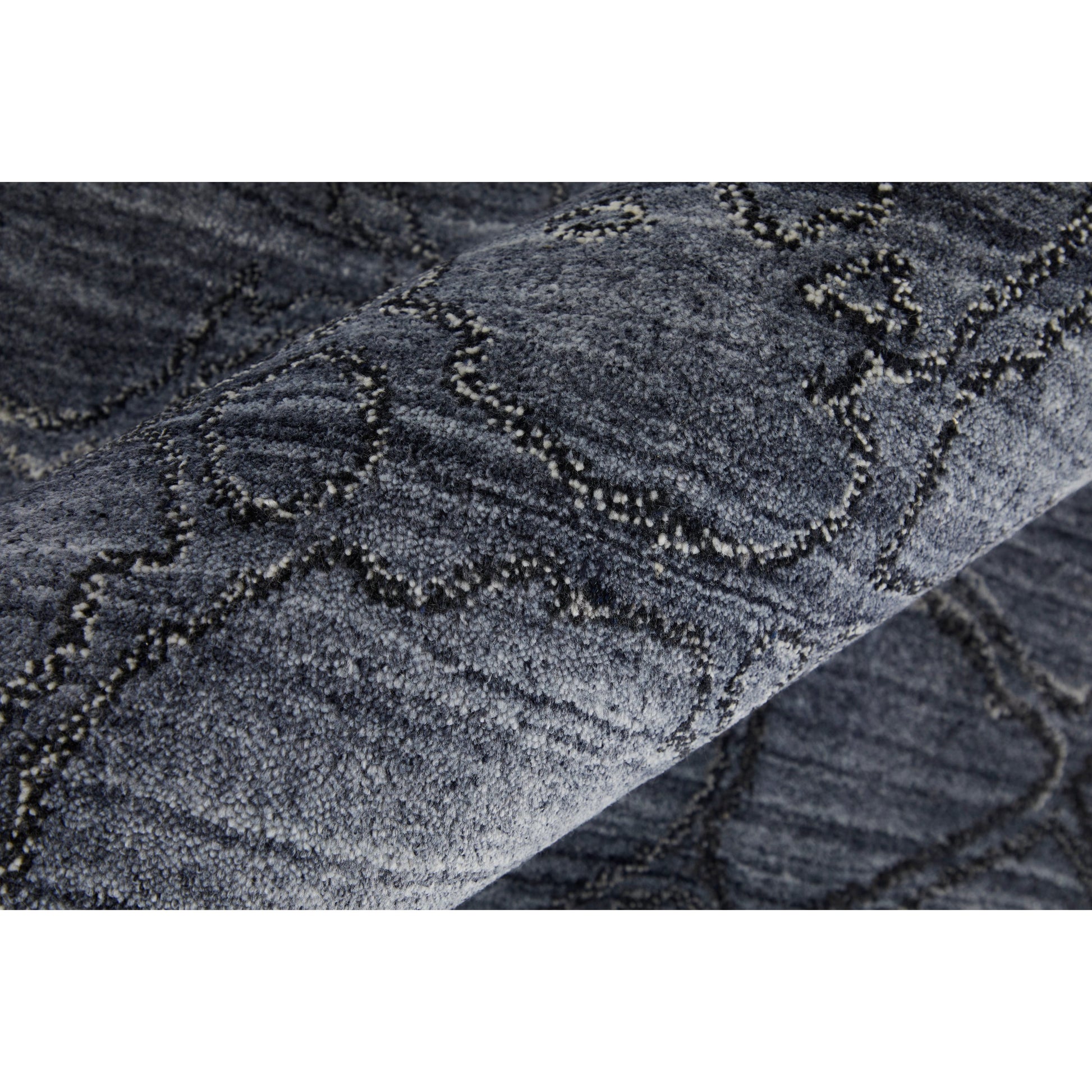 Whitton Rug - 8892F by Feizy in gray, blue. Made from viscose, wool in a unique style.