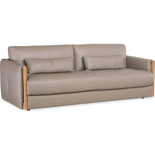 Meridian Sofa by Hooker Furniture in grey and light wood. Made from unique in a unique style.