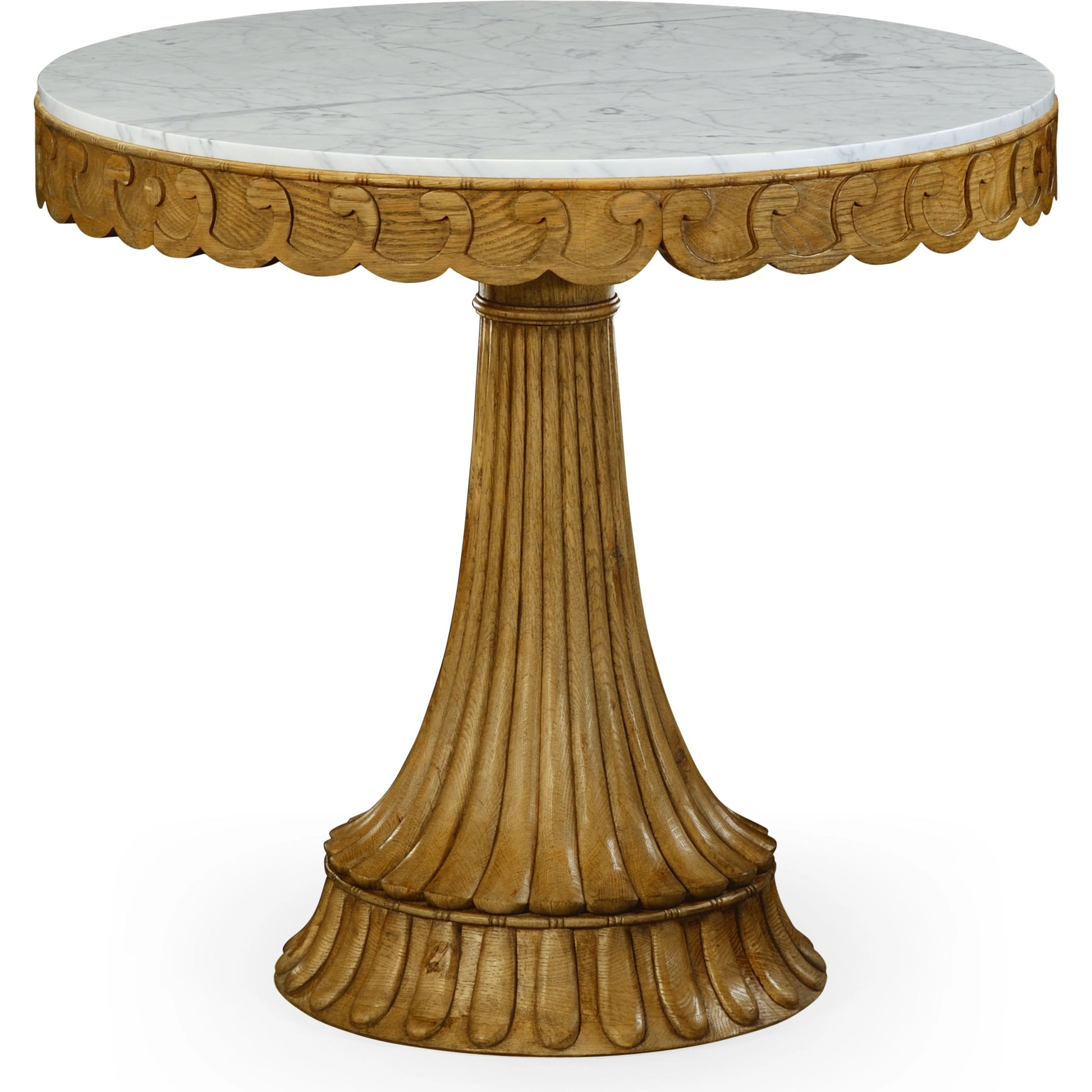 William Yeoward Dalkeith Table by Jonathan Charles in brown and washed oak. Made from oak in a traditional style.