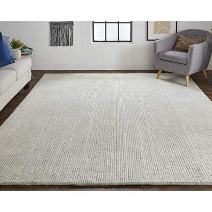 Alford Solid Rug - 6922F by Feizy in ivory, tan. Made from wool in a unique style.