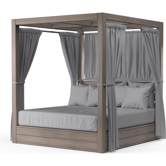 Laguna Outdoor Resort King Daybed by Sunset West in browns. Made from aluminum in a modern style.