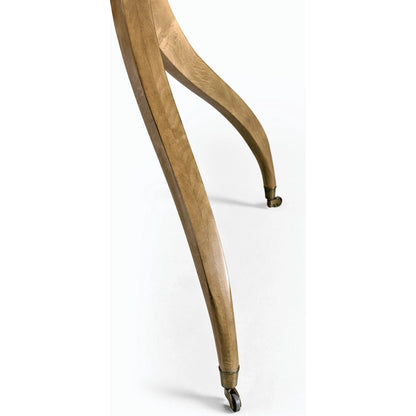 Timeless Solar Spider Leg Pedestal Dining Table by Jonathan Charles in sun bleached cherry. Made from cherry, brass in a modern style.