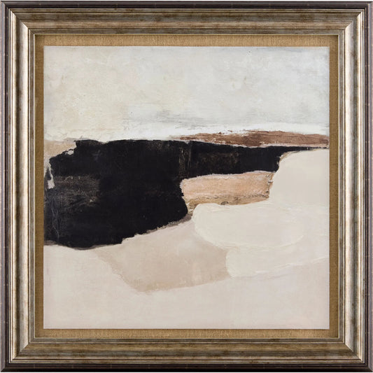 Vacuum Framed Art by Livabliss in blush, black and hand painted. Made from canvas, polystyrene in a unique style.