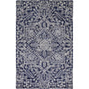Blue, Ivory / 5' x 8'