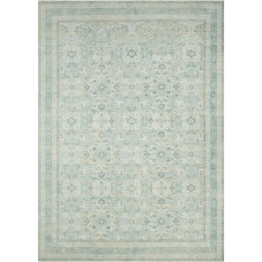 Valora Rug - VA1935 by Kalaty in green. Made from cotton in a unique style.