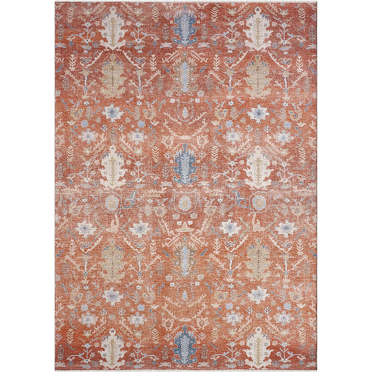 Valora Rug - VA1938 by Kalaty in red. Made from cotton in a unique style.
