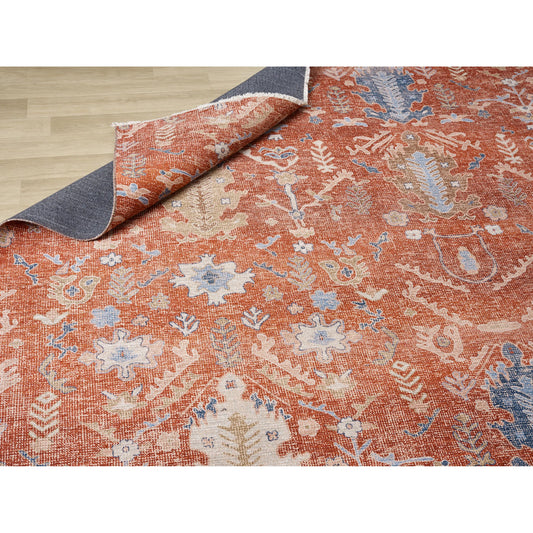 Valora Rug - VA1938 by Kalaty in red. Made from cotton in a unique style.