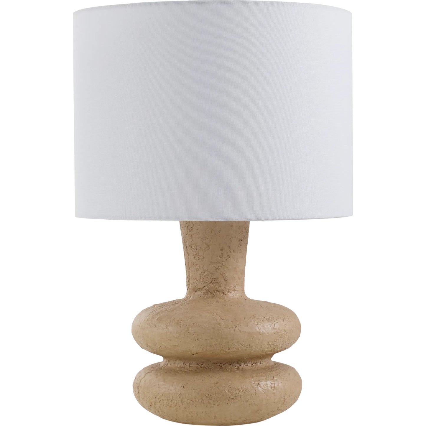 001 SI-2245815 | Primary Silo | Vanda Accent Table Lamp 538359 by Livabliss in body: beige; base: beige; shade: white; finial: gold; harp: metallic - brass; cord: translucent and paintedpaintedplated. Made from ceramic, linen, polyester, iron in a transiti