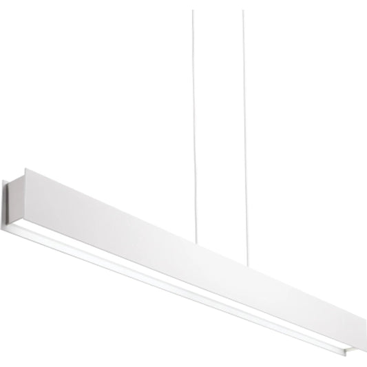 Vandor Linear Suspension by Visual Comfort & Co. in white and satin nickel. Made from metal in a unique style.