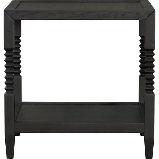 Vansaar End Table by Surya in black and painted. Made from oak veneer, mdf, oak in a unique style.