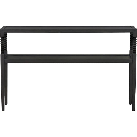 Vansaar Console Table by Surya in black and painted. Made from oak veneer, mdf, oak in a unique style.