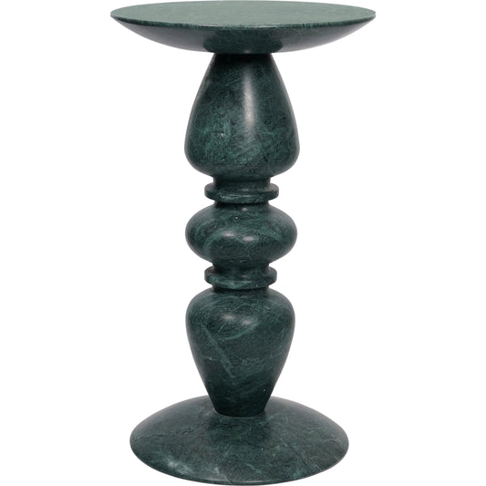 Nubia Green Accent Table by Currey and Company in natural. Made from evergreen marble in a unique style.