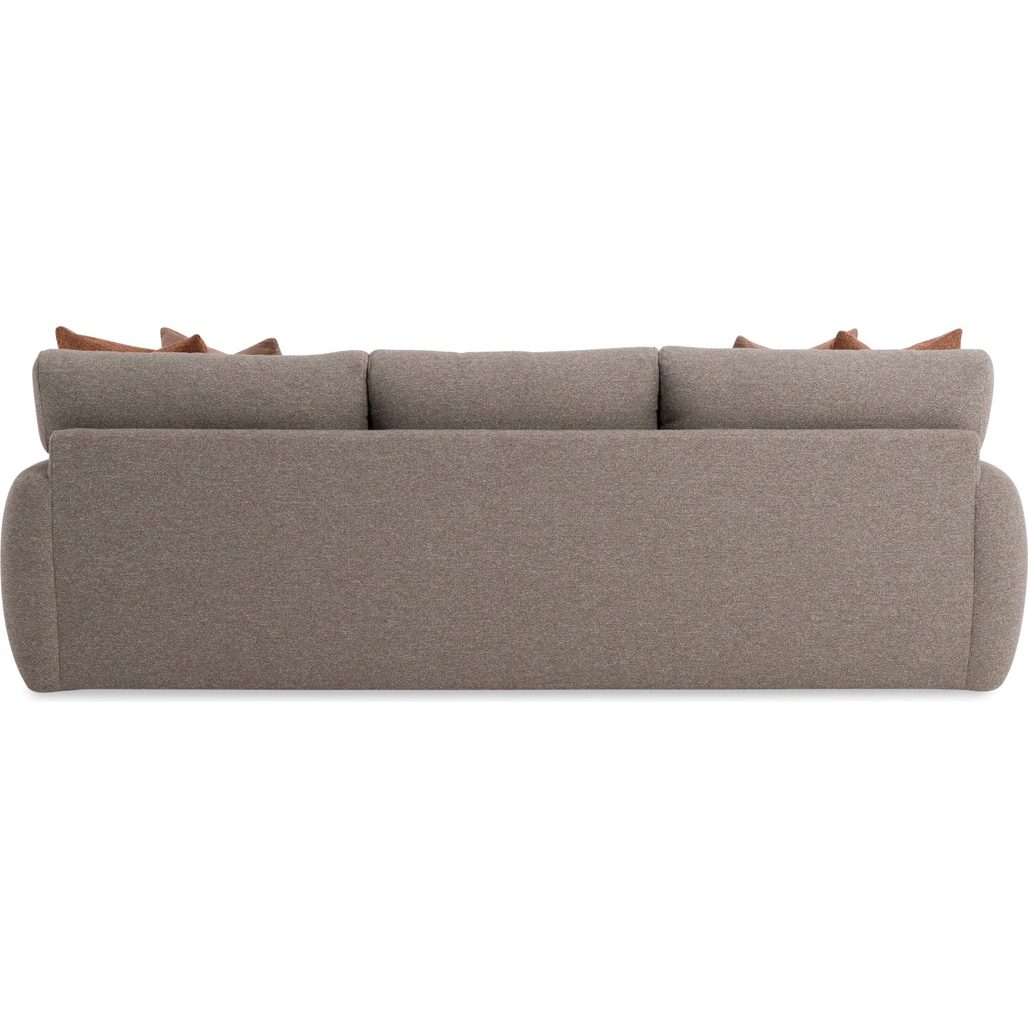 004 SI-2453340 | Additional Silo | Cameron Fabric Sofa by Bernhardt in brown. Made from fabric, polyfoam core, virgin polyester fibers, waterfowl feathers, waterfowl down in a transitional style.