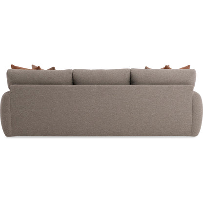Cameron Fabric Sofa by Bernhardt in brown. Made from fabric, polyfoam core, virgin polyester fibers, waterfowl feathers, waterfowl down in a transitional style.