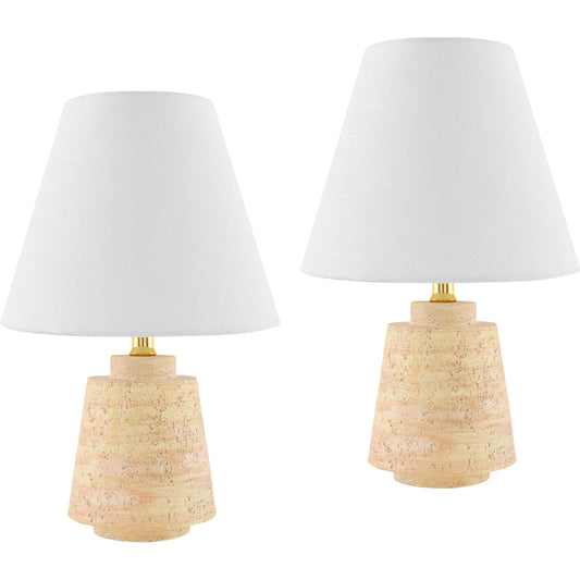 Vasto Accent Table Lamp by Livabliss in plated, painted. Made from resin, linen, polyester, iron in a unique style.