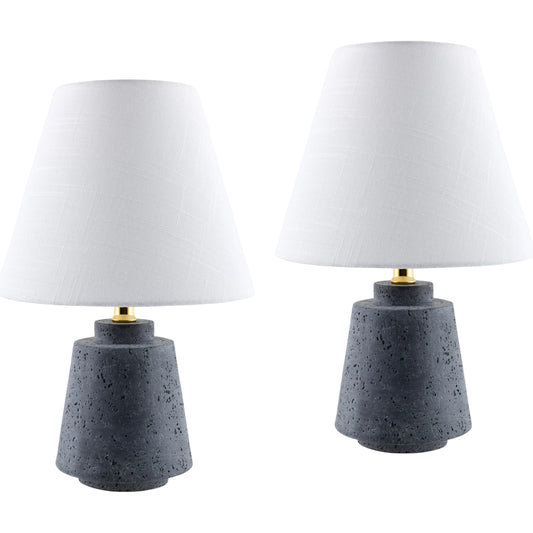 Vasto Accent Table Lamp by Livabliss in plated, painted. Made from resin, linen, polyester, iron in a unique style.