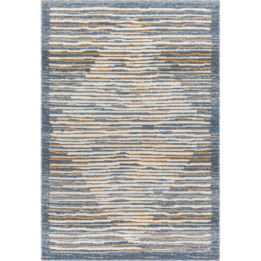 Valet Rug - 489676 by Livabliss in blue, cream, gray, beige, mustard. Made from face: 100% polyester, warp: 100% jute in a unique style.