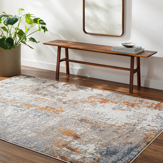 Valet Rug - 489694 by Livabliss in cream, gray, beige, blue, burnt orange, mustard. Made from face: 100% polyester, warp: 100% jute in a unique style.